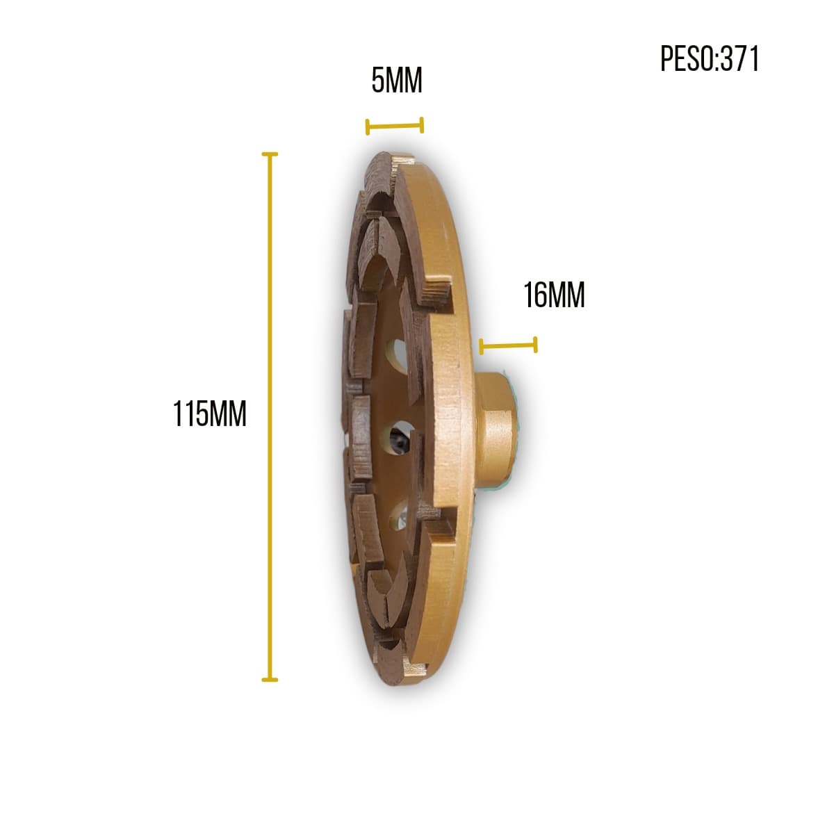 Rebolo Diamantado Turbo Segmentado 115mm X M14