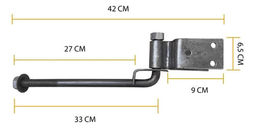 3x Dobradiça Boca De Lobo 80mm Para Portão Porteira Baia