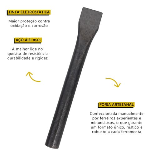 Marreta 500g + Talhadeira Red. 8' + Ponteiro Red. 8' Tarza
