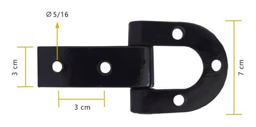 Dobradiça Porteira Ferradura Forjada 140mm Tarza - 6un