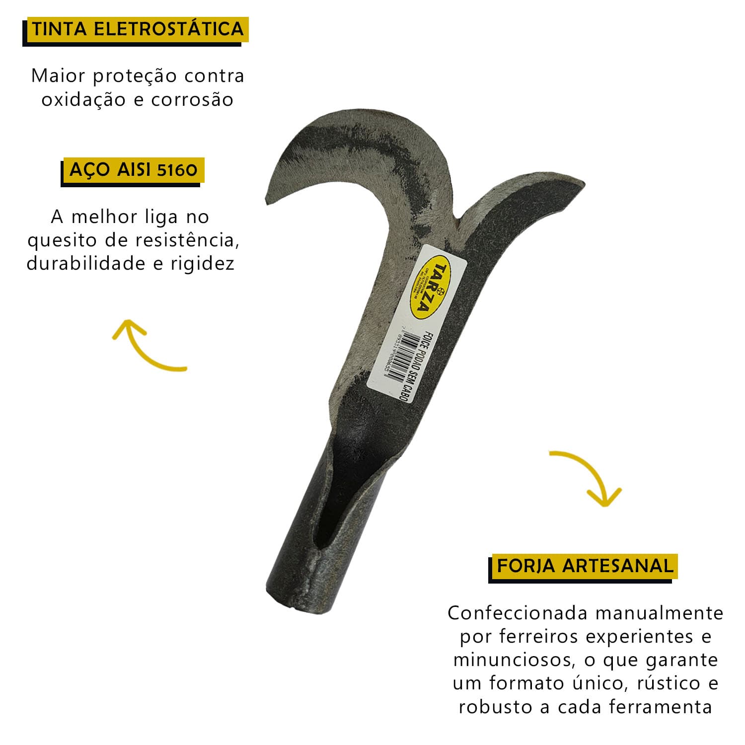 2x Foice Podão Sem Cabo Tarza
