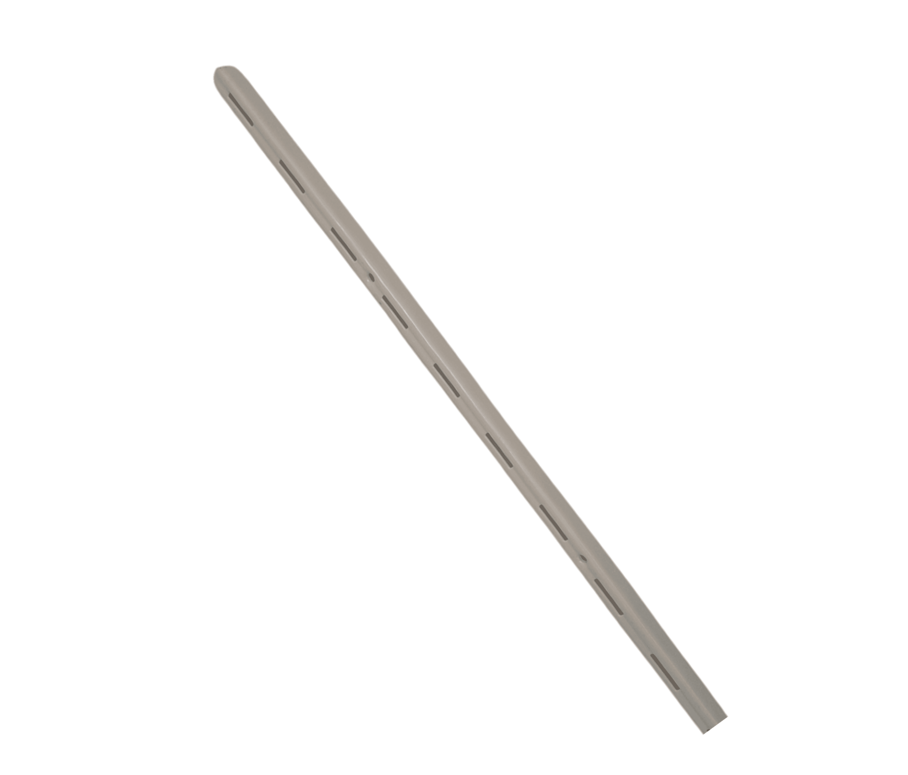 2 Pçs Trilho Simples Cremalheira Branco P/ Prateleira 200cm