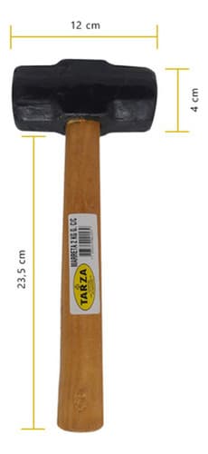Ponteiro 12'', Talhadeira Redonda 3/4 E Marreta 2kg Kit