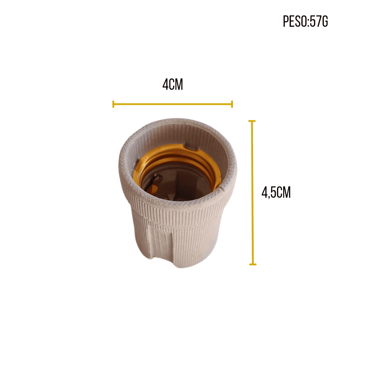 50 Un Bocal Porcelana Soquete  E27 Tipo Spot Liso