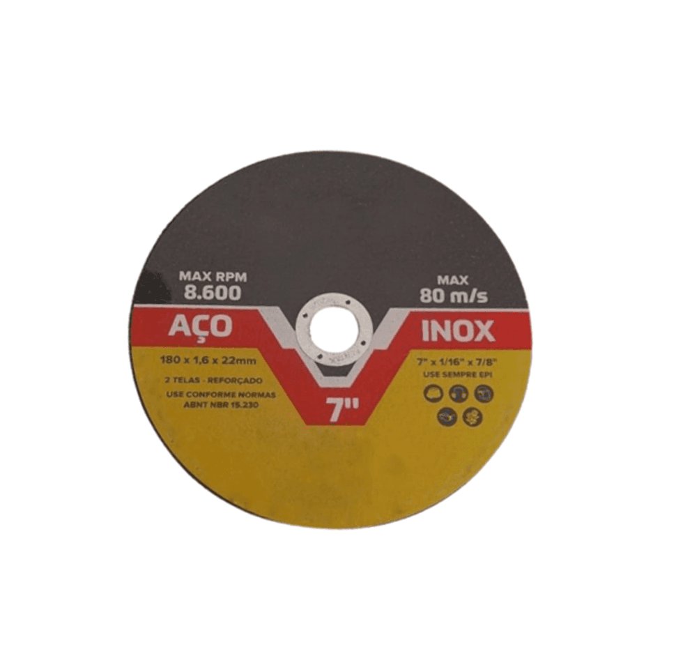 Disco De Corte Inox Ferro 180 X 1,6