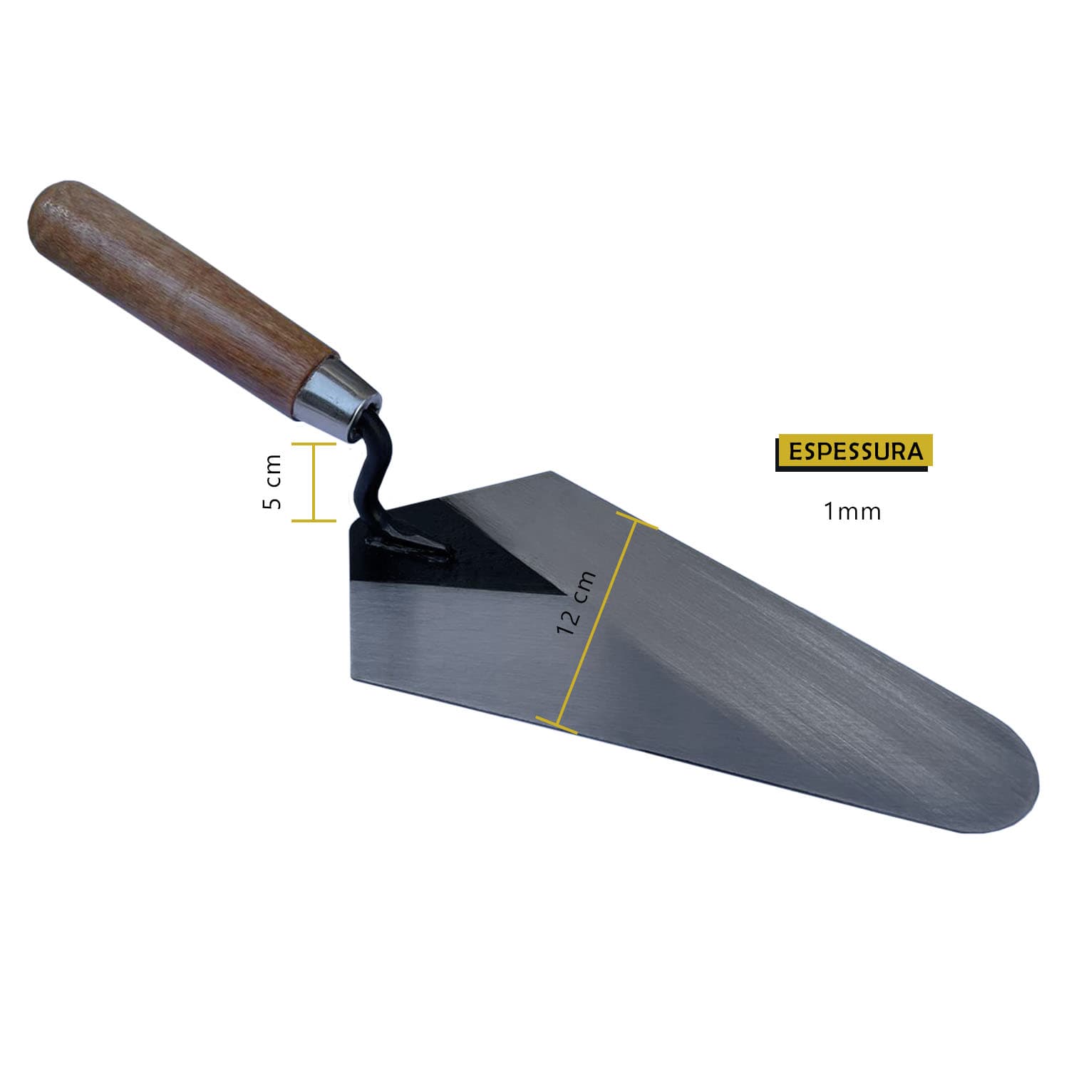 Colher Para Pedreiro Canto Reto 8” Soldada TARZA