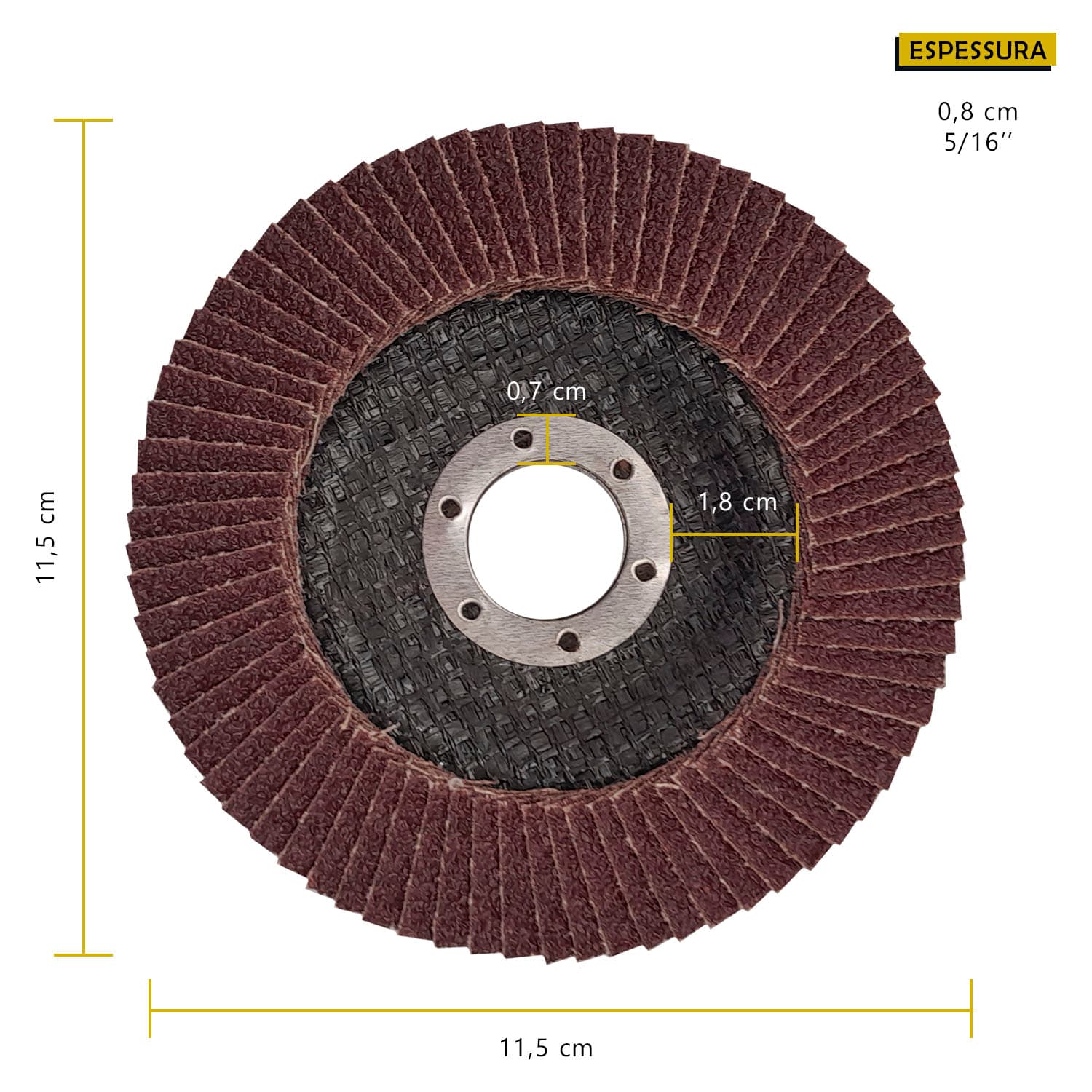 Disco de Lixa Flap Grão 40 4.1/2 -115mm TARZA