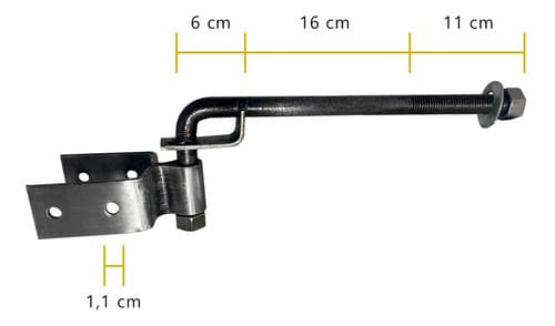 6 Un Dobradiça De Porteira Boca De Lobo  Forjada 70mm Tarza