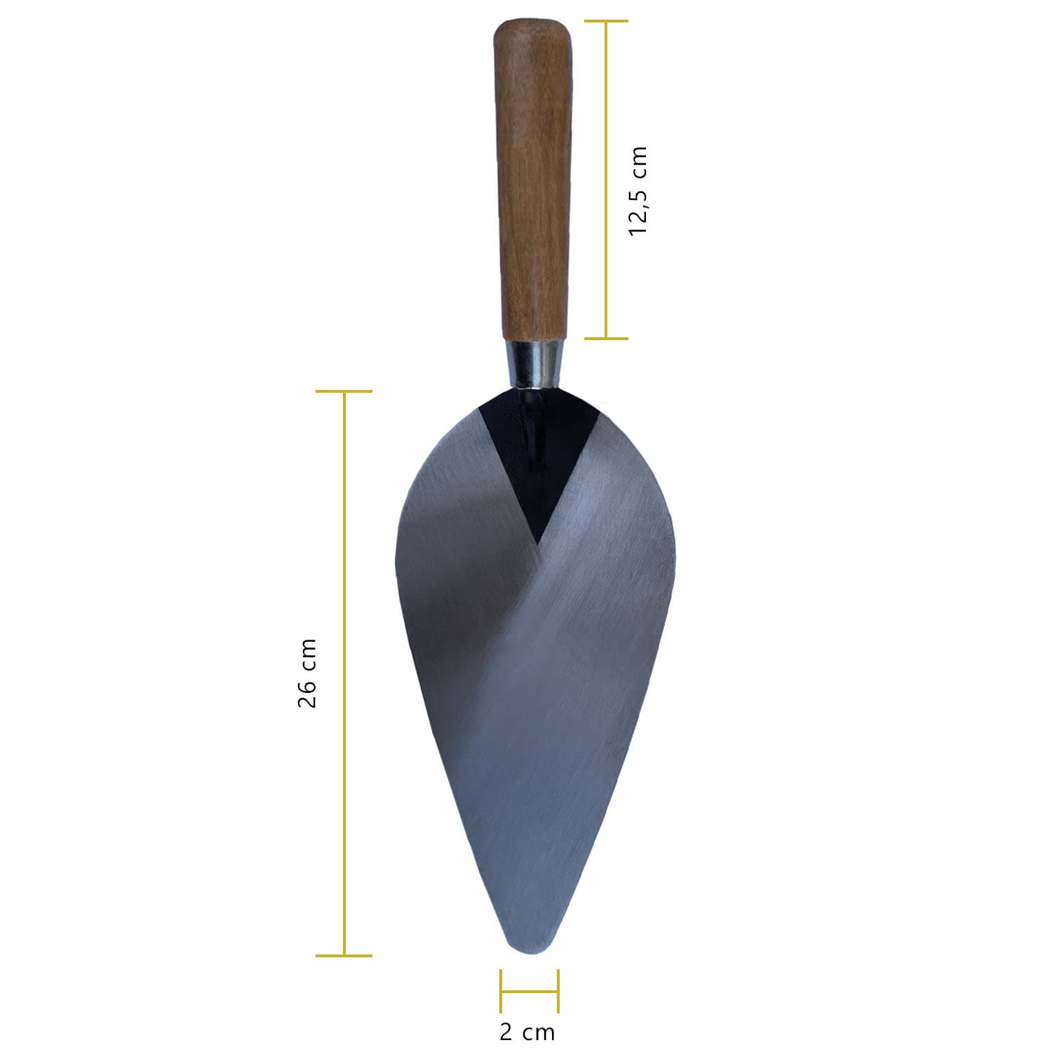 Colher Para Pedreiro Canto Oval 10" Soldada TARZA