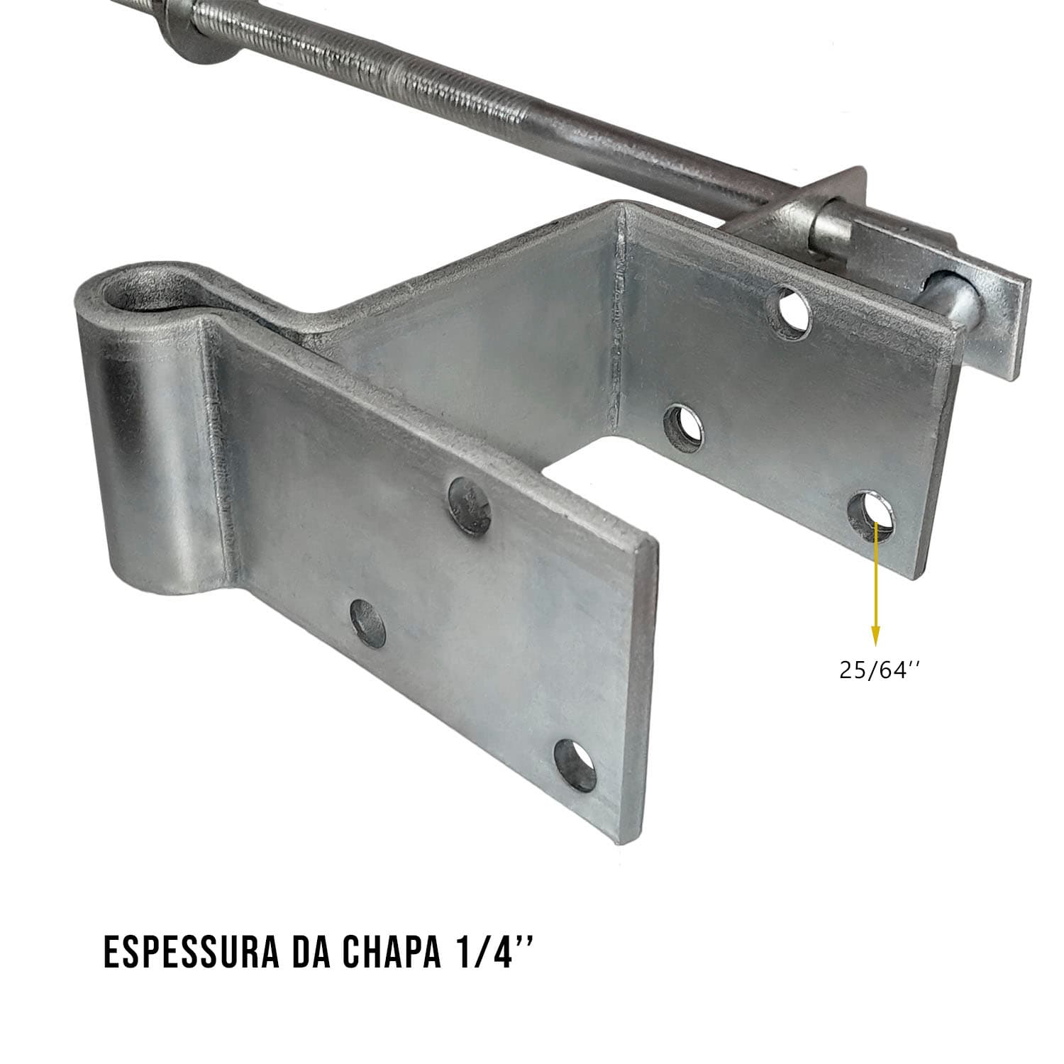 Dobradiça De Porteira Boca De Lobo Lateral 95 MM TARZA