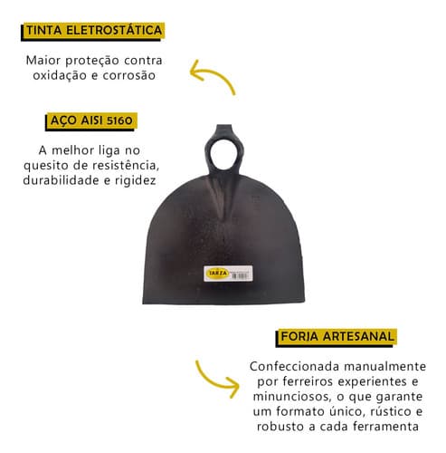 Enxada Estreita Forjada Tarza 2,5 Com Cabo