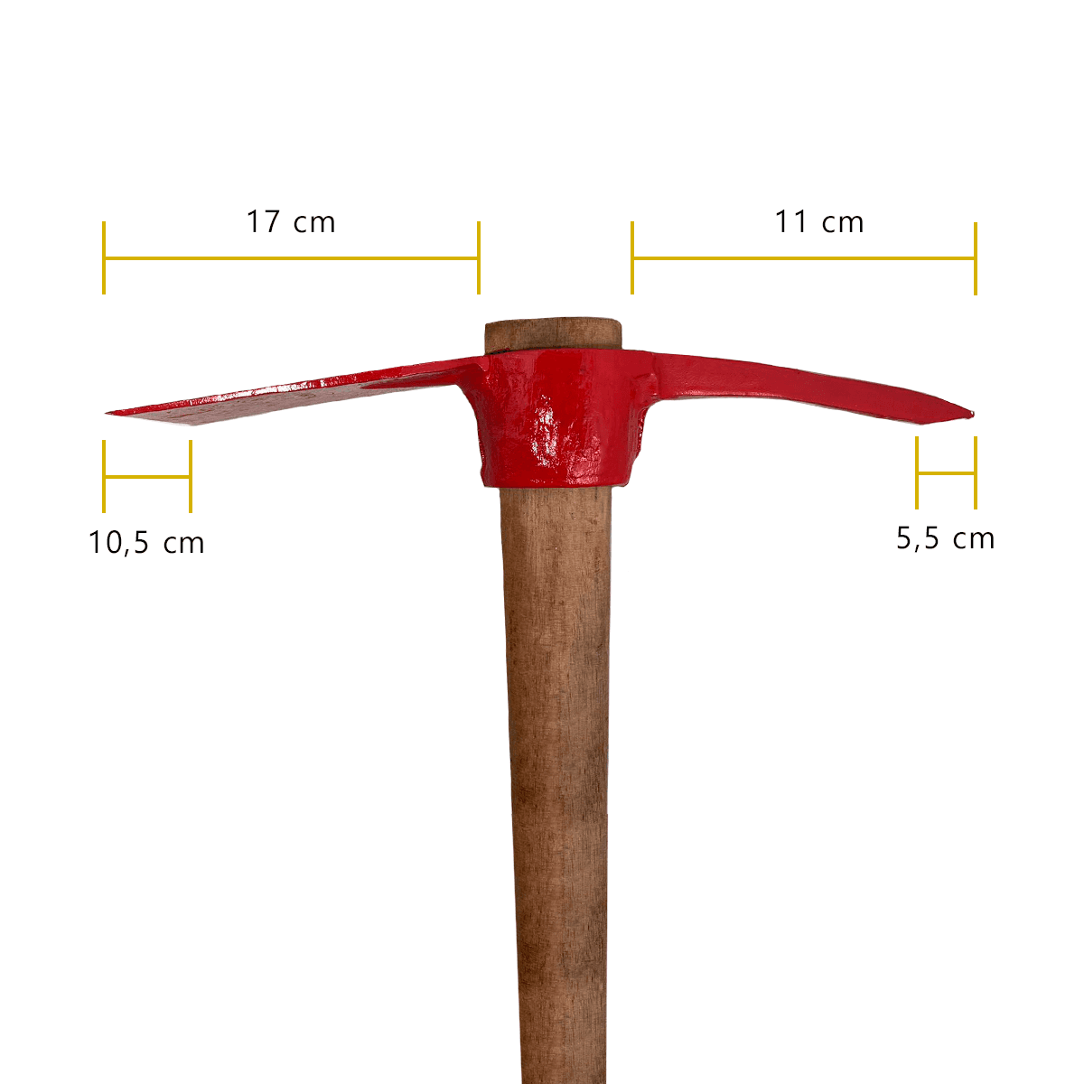 Alviao Picareta Forjada Vermelha Com Cabo TARZA