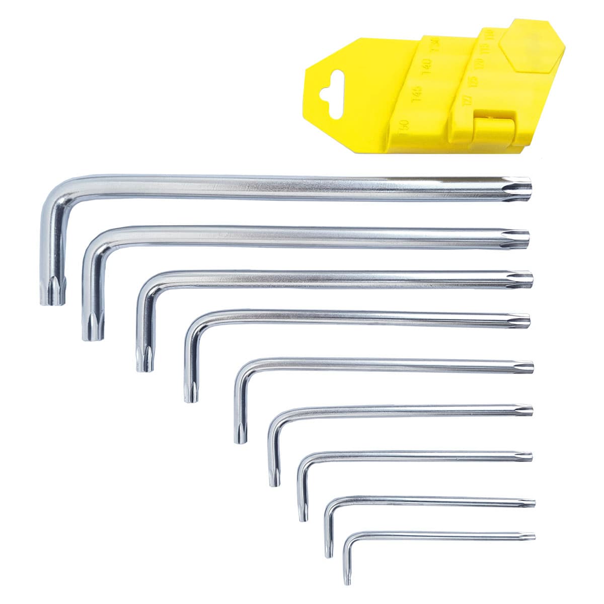 Jogo de 9 Chaves Torx Torque Hexalobular Tipo L TARZA