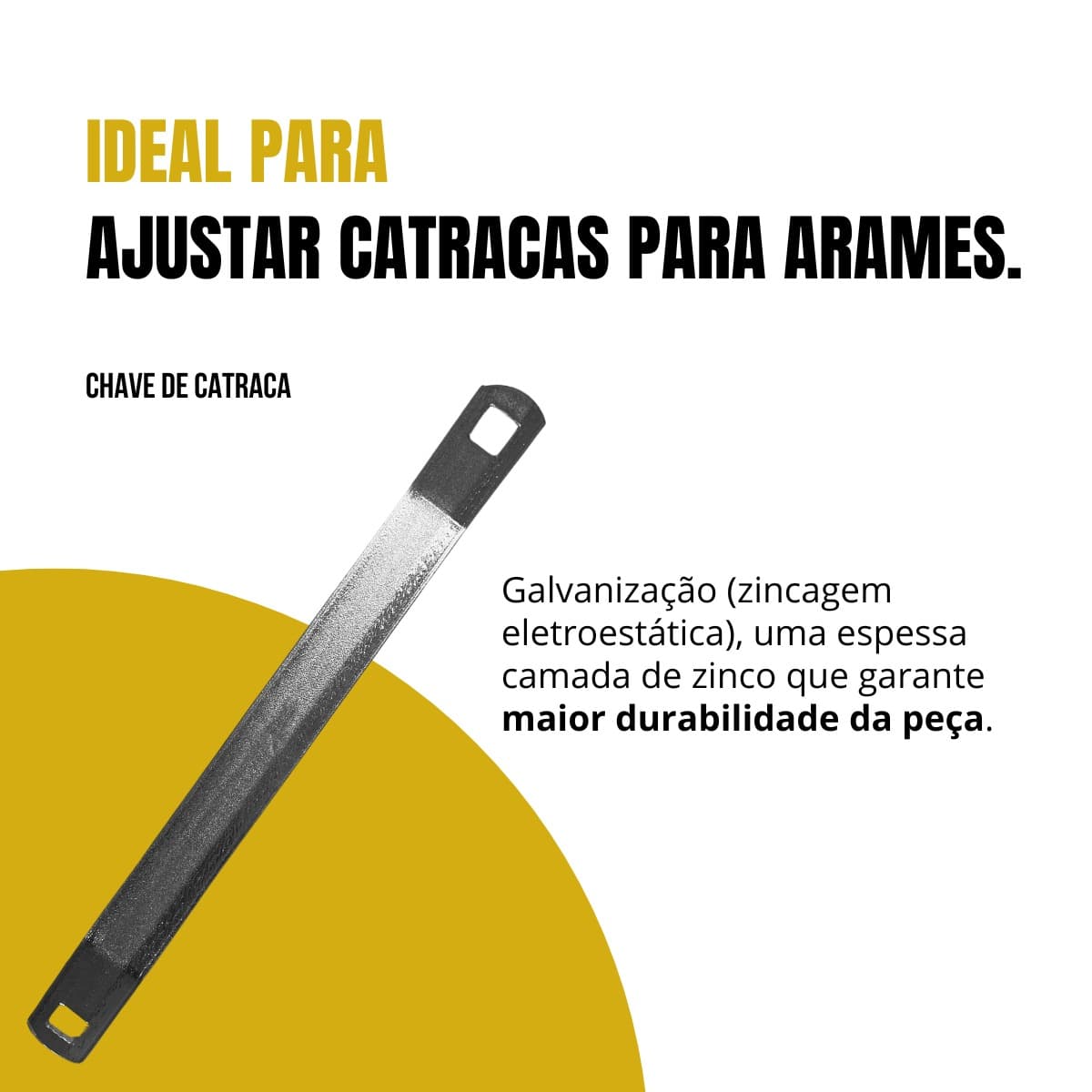 Chave Alavanca Para Catraca Esticador Para Cerca Arame Liso 35cm