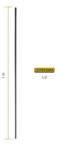 5 Peças Barras Roscada Rosqueada 1/2 X 1 Metro Galvanizada