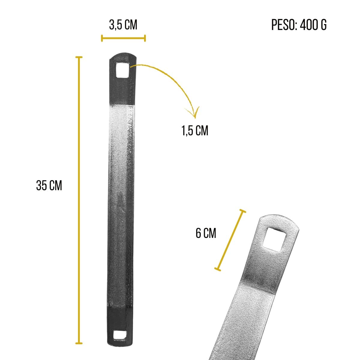 Chave Alavanca Para Catraca Esticador Para Cerca Arame Liso 35cm