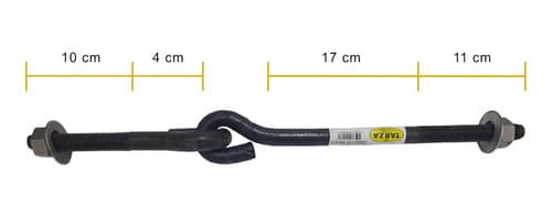 Par De Dobradiças Para Porteira Parafuso 3/4 Forjada Tarza