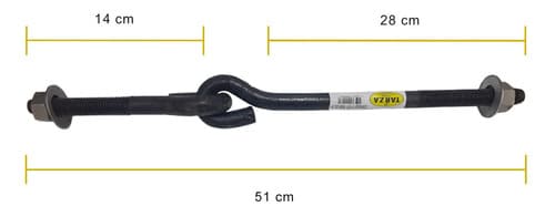Par De Dobradiças Para Porteira Parafuso 3/4 Forjada Tarza