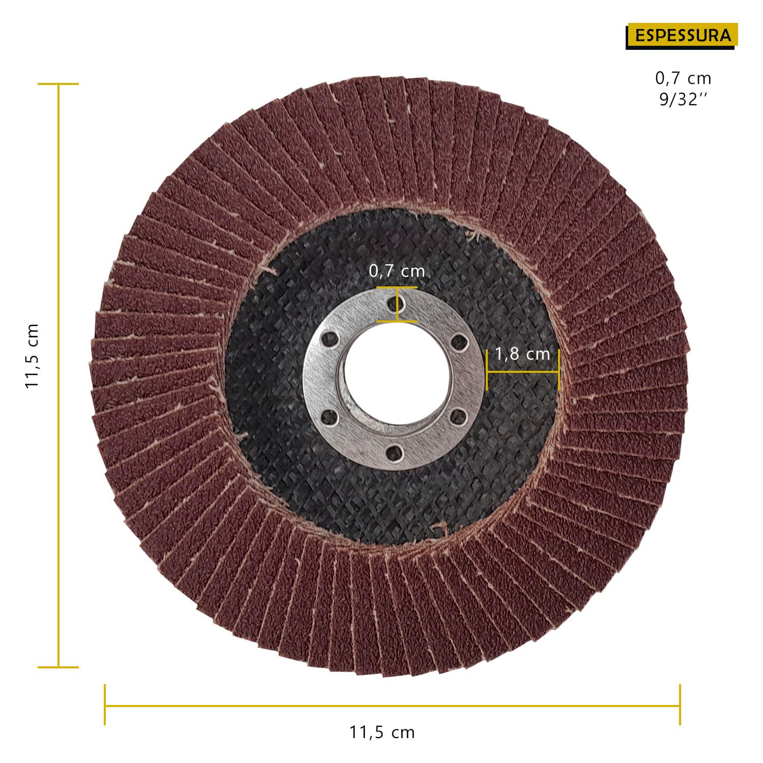 Disco de Lixa Flap Grão 80 4.1/2 -115mm TARZA