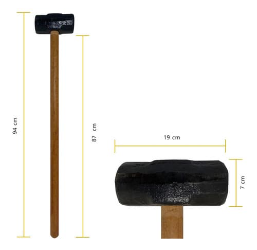 Marreta Forjada 5kg Tarza Com Cabo