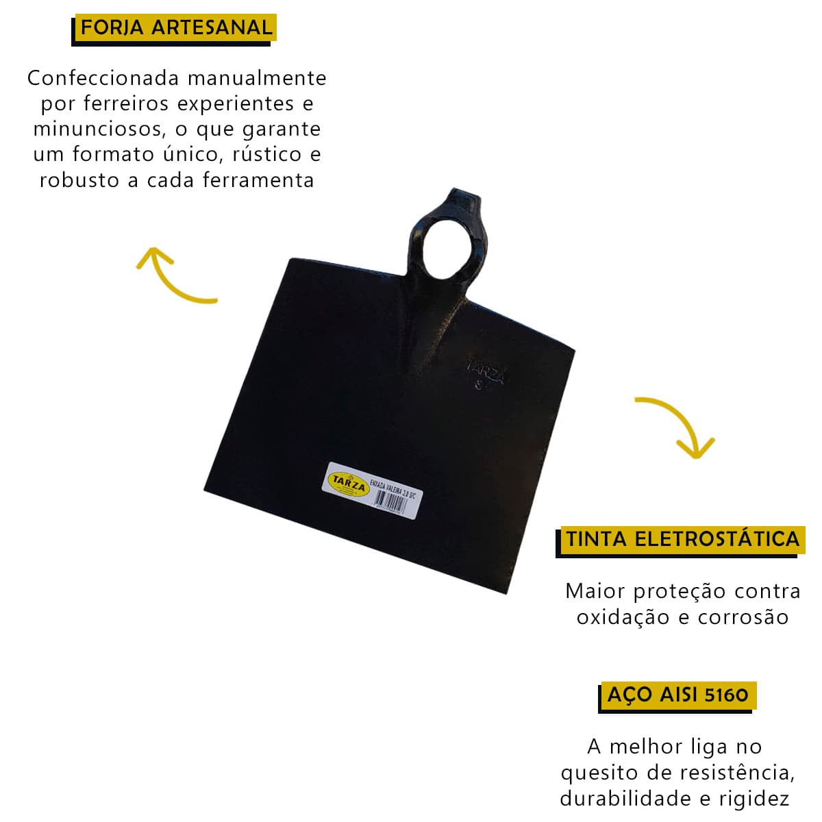 Enxada Valeira Forjada 3.0 Sem Cabo Tarza