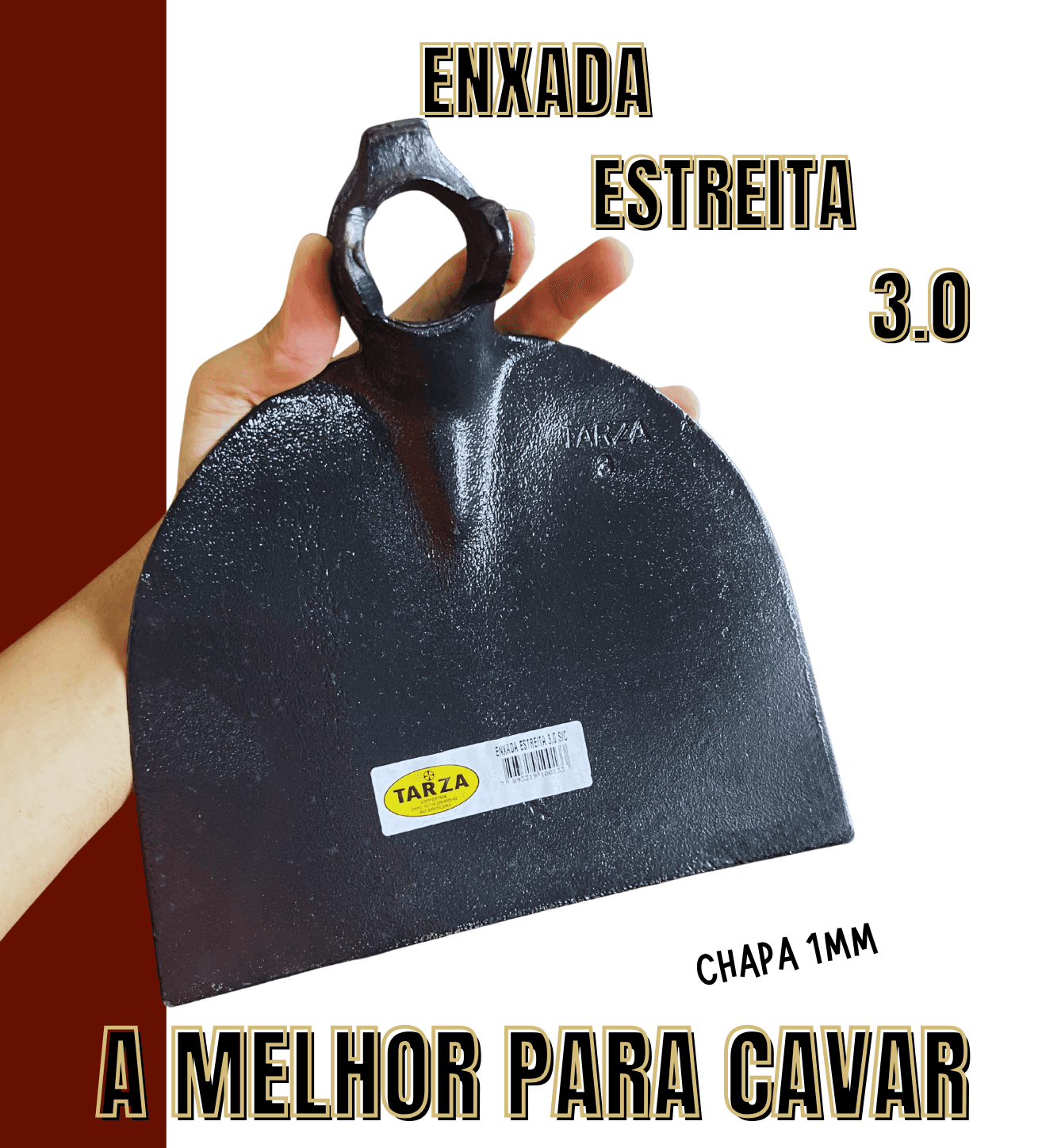 Enxada Estreita Forjada 3,0 Tarza Sem Cabo
