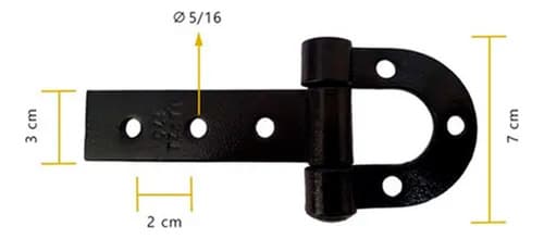 42u Dobradiça Ferradura 170mm Forjada Tarza