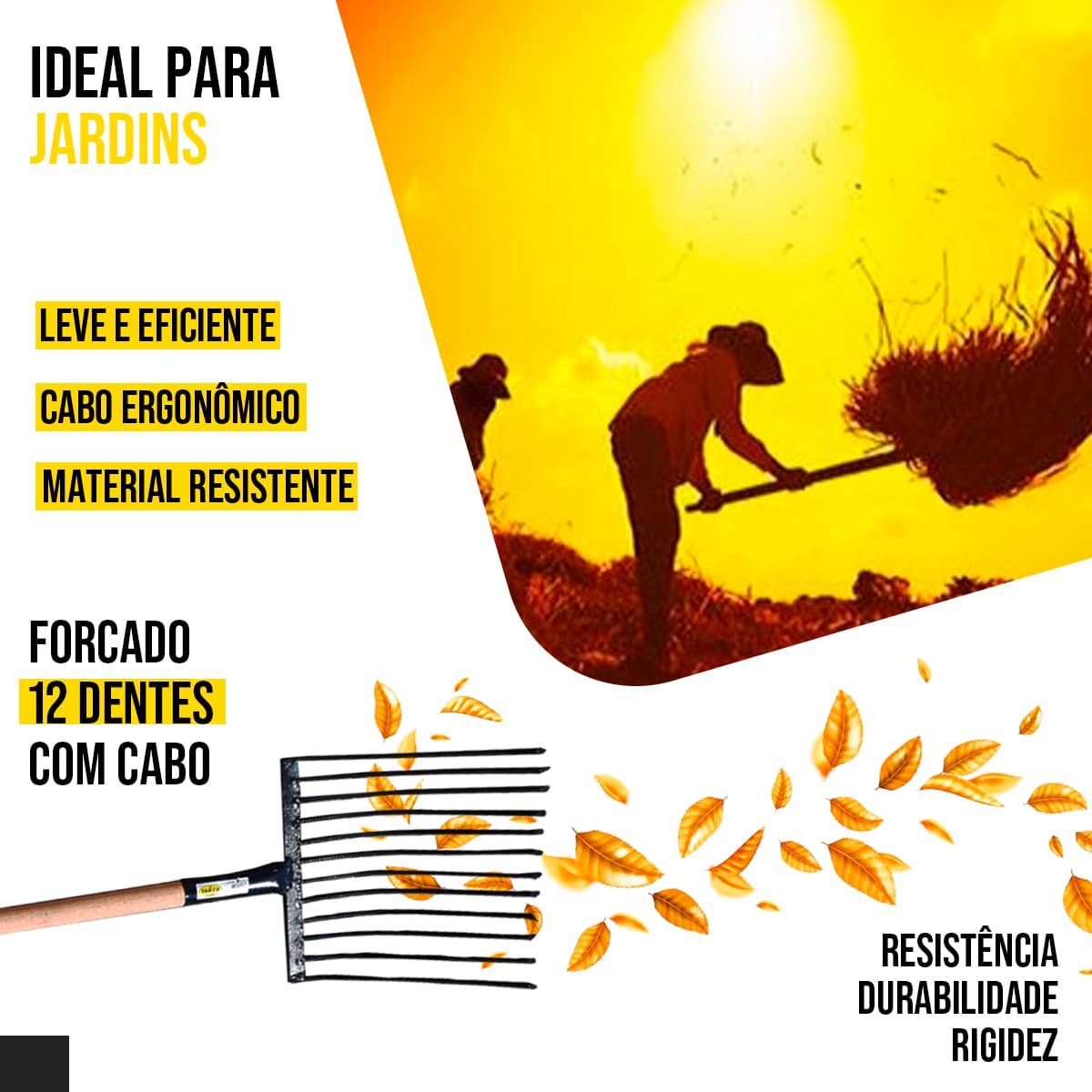 FORCADO 12 DENTES COM CABO