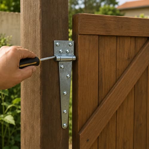 Par De Dobradiça Leme 10 Polegadas Zincada + Parafusos Loth