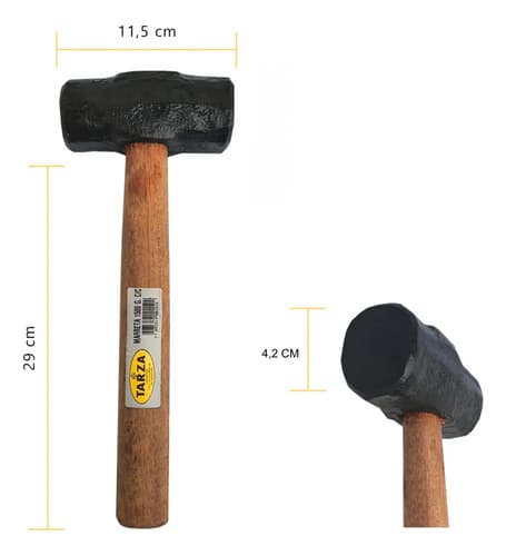 Marreta 1.5kg + Talhadeira 12  + Ponteiro 12  Tarza