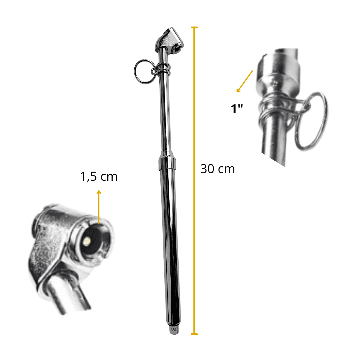 Calibrador Manual de Pressão de Pneu Tipo Caneta 160 PSI