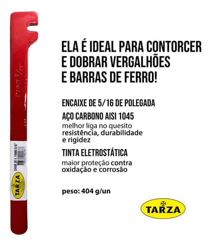 2u Chave Para Virar Ferro/ Estribo 5/16 Forjada Tarza