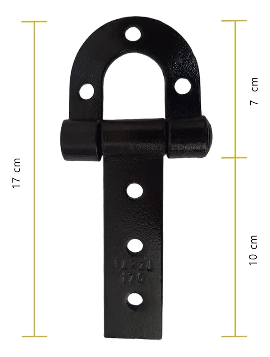 Par De Dobradiça Ferradura Forjada 170mm Tarza