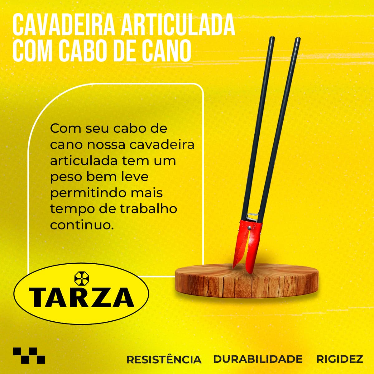 Cavadeira Articulada  Com Cabo De Cano Forjada Tarza