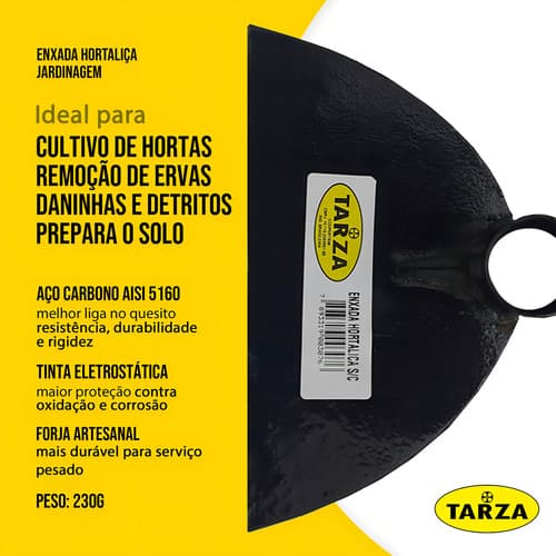 Enxada Hortaliça  Tarza  Forjada Sem Cabo