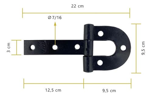3 Un Dobradiça De Porteira Ferradura Forjada 220mm Tarza