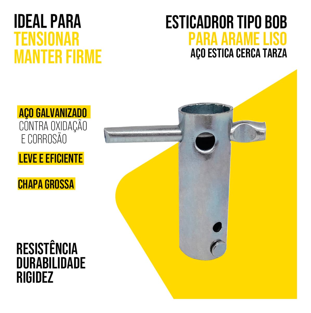 Esticador Tipo Bob P/ Arame Liso Aço Esticar Cerca Tarza