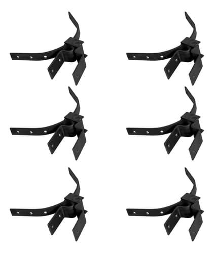 6 Un Dobradiça P/ Porteira Mourão 80mm Robusta Chapa Grossa