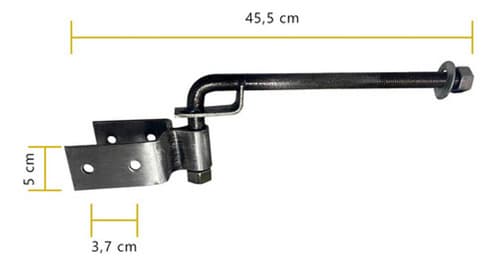 20un Dobradiça Boca De Lobo 70mm Forjada Tarza