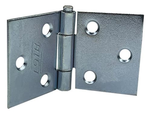 6 Un Dobradiça Quadrada P/ Baú 1,50  3,8cm Loth Galvanizada