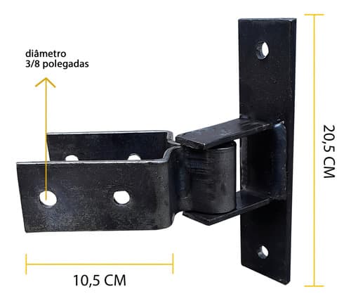 28un Dobradiça H70mm Forjado Tarza
