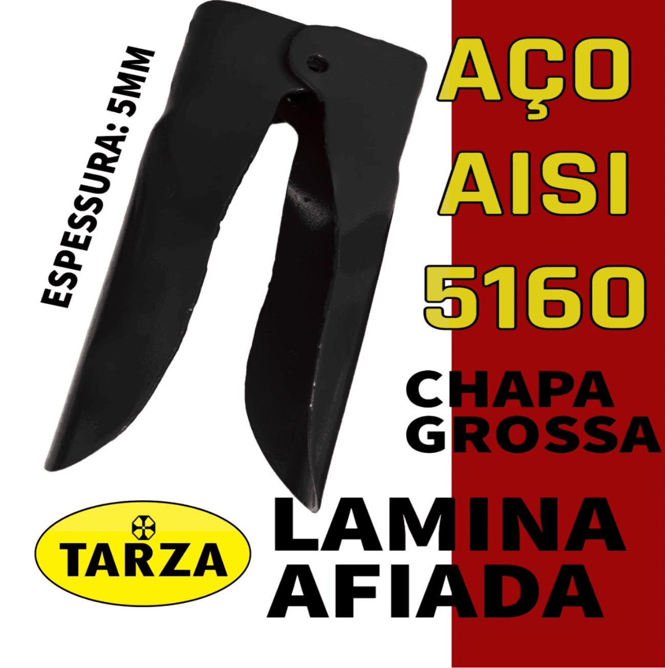 Cavadeira Articulada Standard Sem Cabo Parafusos Chapa Tarza preta