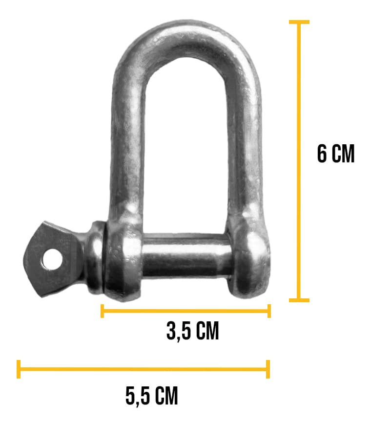 Manilha Reta Forjada Corpo 3/8 Pino Para 3/8
