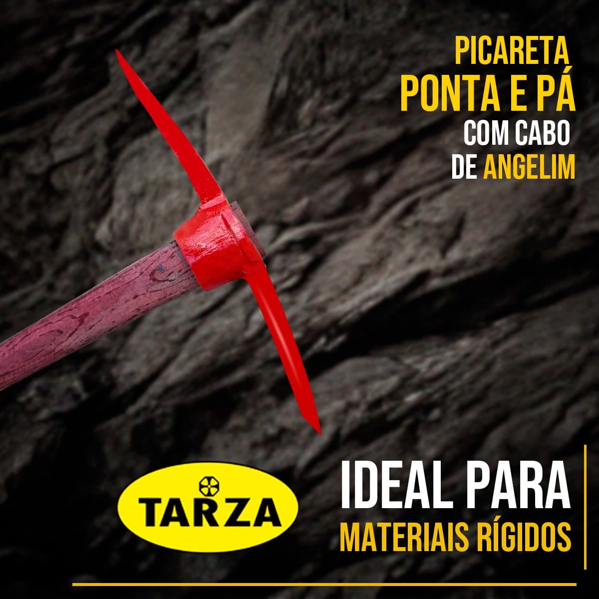 Picareta Ponta E Pá Forjada Tarza COM CABO