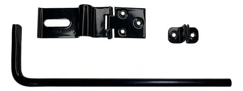 Trinco De Correr Com Alça E Trava P/ Cadeado 30cm + Parafuso Preto