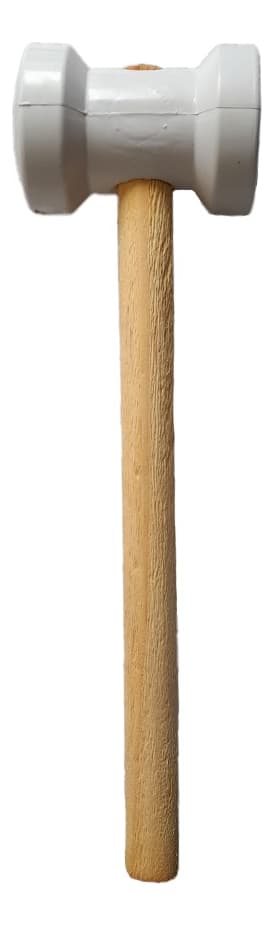 Martelo De Borracha 250g 60mm Branco Para Azulejista