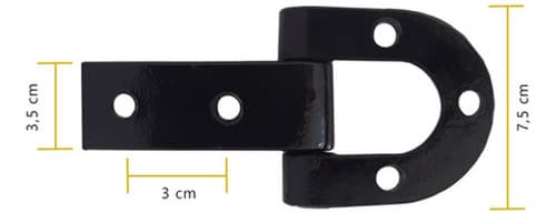 14 Dobradiça De Porteira 140mm + 5 Tranca Metralhadora