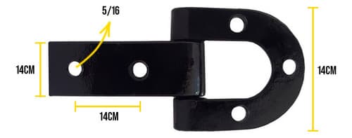 48un Dobradiça Ferradura 140mm Forjada Tarza