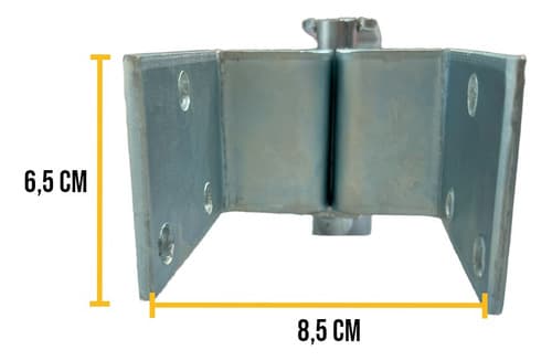 6 Dobradiça Boca Lobo Central 85mm Galvanizado De Porteira