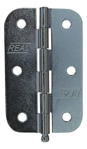 6 Un Dobradiças 3 X2cm Pino Solto Canto Redondo Zincada Real